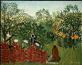 Henri Rousseau Tropical Forest with Monkeys painting
